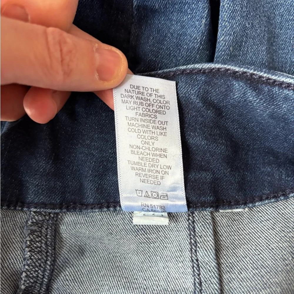 M Jeans Maurices Women's 10 High Rise Flare Dark Wash Jeans Denim No Back Pocket - Picture 11 of 14